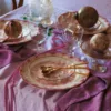 Aranżacja stołu z lnem Lovely Linen w kolorze Old Rose