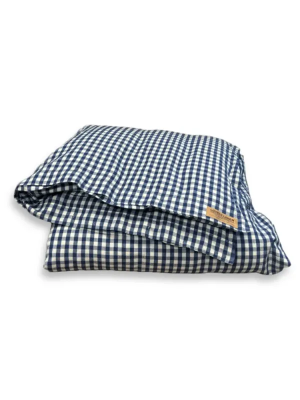 Poszewka Na Kołdrę MISTY Denim Blue - Kratka