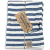 Bieżnik lniany MISTY Denim Blue - Paski – zdjęcie produktowe