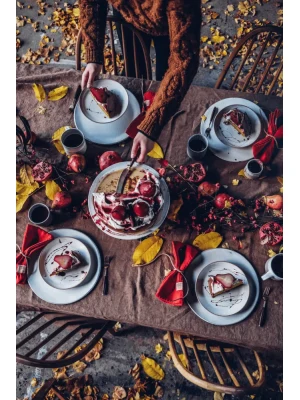 Obrus CLASSIC Nougat w aranżacji stołu