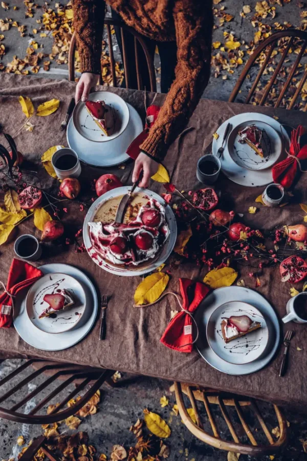 1230.jpg Obrus CLASSIC Nougat w aranżacji stołu