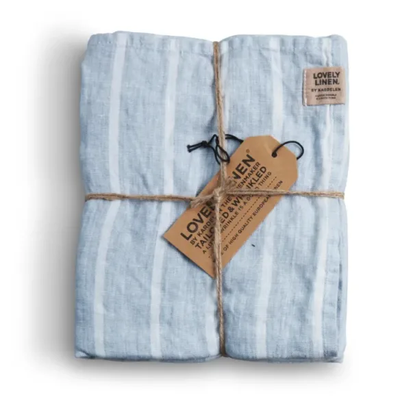 Bieżnik lniany MISTY Stripe Sky – zdjęcie produktowe