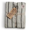 Bieżnik lniany MISTY Stripe Black – zdjęcie produktowe