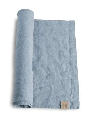 Bieżnik lniany LOVELY Dusty Blue – zdjęcie produktowe