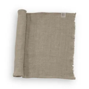 Lniany bieżnik RUSTIC RAW Natural Beige 40X95 Lovely Linen