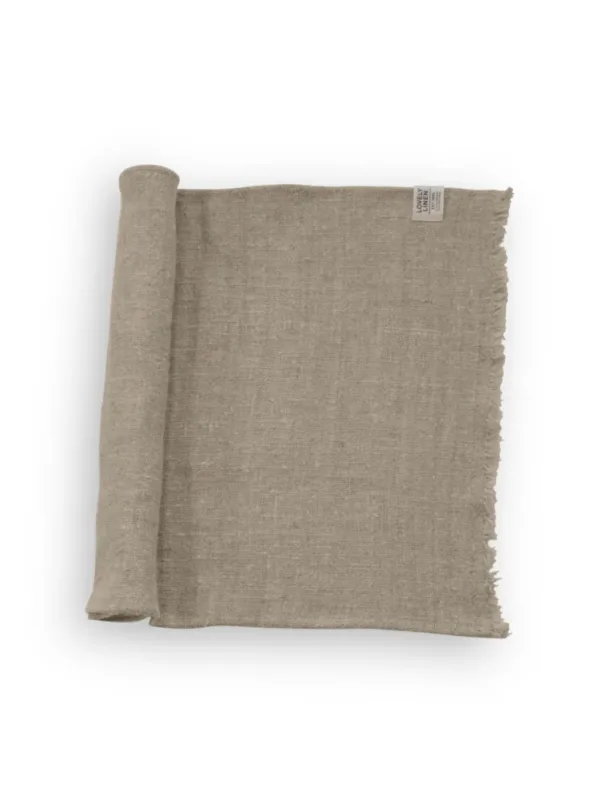 Bieżnik RUSTIC RAW Natural Beige 40X95 – zdjęcie produktowe Lniany bieżnik RUSTIC RAW Natural Beige 40X95 Lovely Linen