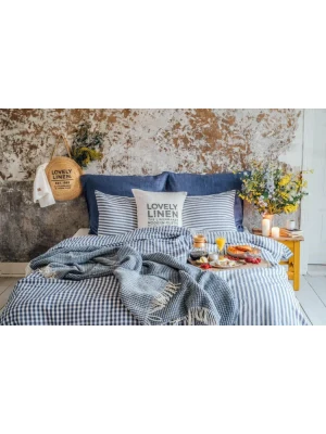 779.jpg Poszewka Na Poduszkę MISTY Denim Blue - Paski