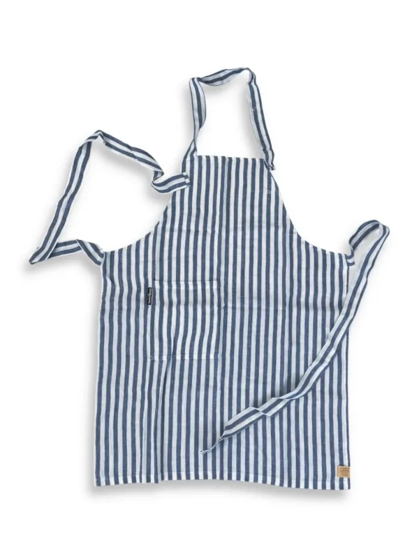 Fartuch MISTY Denim Blue - Paski – zdjęcie produktowe