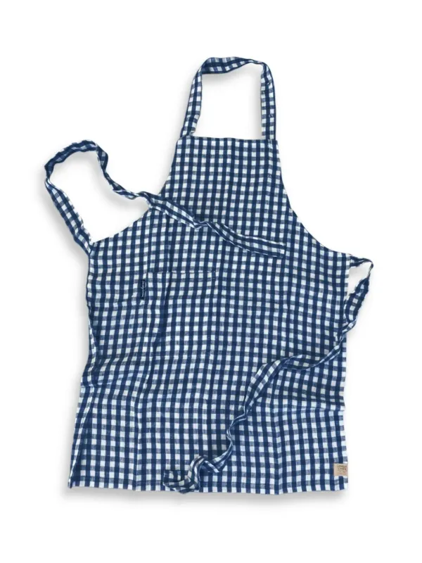 Fartuch MISTY Denim Blue - Kratka – zdjęcie produktowe 3:4 Fartuch MISTY Denim Blue - Kratka – zdjęcie produktowe